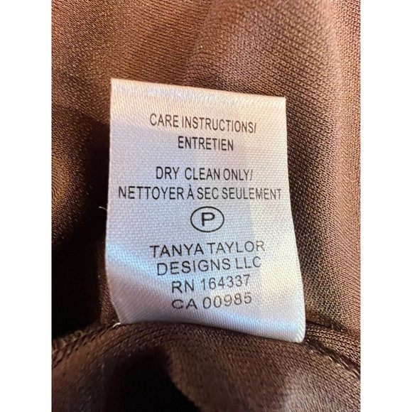 Tanya Taylor Marla Ruched Maxi Fit and Flare Dress Off Shoulder Mocha Brown 18 - Picture 16 of 16